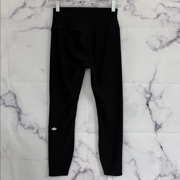 ALO YOGA Alosoft High-Waist 7/8 Highlight Leggings Black Size Small - Picture 8 of 14